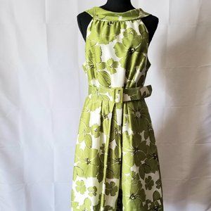 Jessica Howard Floral Sleeveless Fit & Flare Dress w/Belt